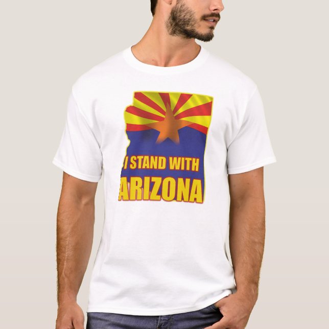 Camiseta Eu estou com arizona - apoio SB1070 (Frente)