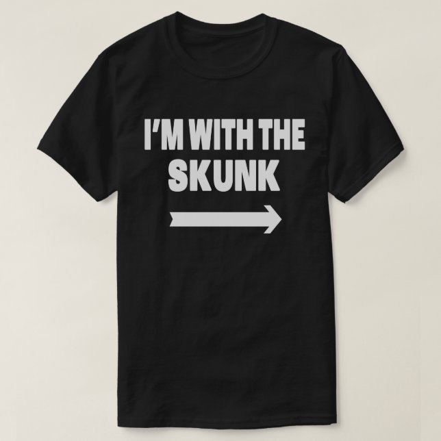 Camiseta Eu estou com Casais de casamento fáceis no Skunk (Frente do Design)