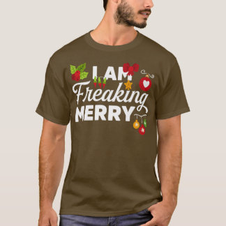 Camiseta Eu Estou Com Feliz Novamente Engraçado Natal