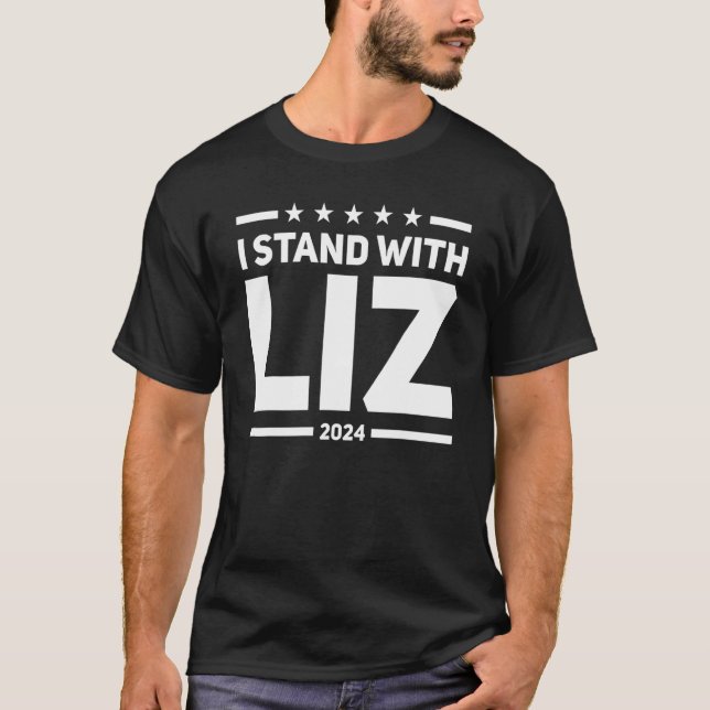 Camiseta Eu Estou Com Liz Cheney 2024 Eletion Democrat (Frente)