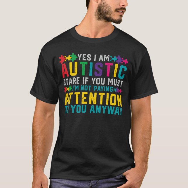 Camiseta Eu estou com o autismo sim que eu sou consciência (Frente)