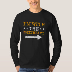 Camiseta Eu estou com o Casal doce, engraçado