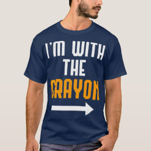 Camiseta Eu Estou Com O Dia de as Bruxas engraçado De Cost