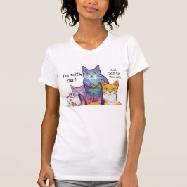 Camiseta Eu estou com o FUR! Gatos para Kamala