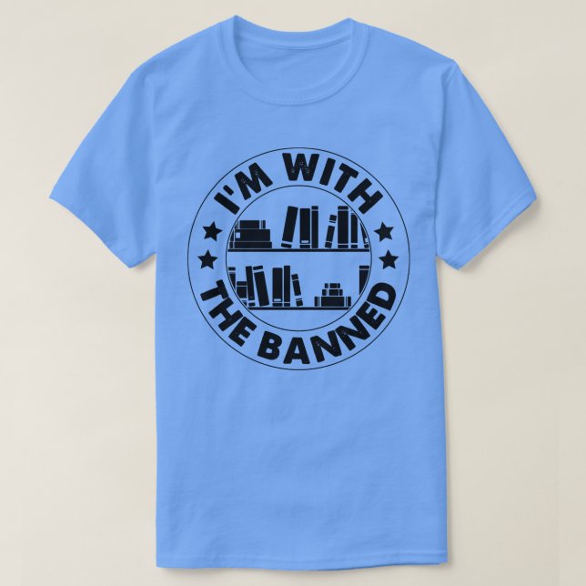 Camiseta Eu estou com os livros proibidos (Frente do Design)