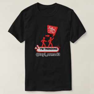 CAMISETA EU ESTOU EM ASCENSÃO INFLUENCIADOR SOCIAL PRETO U