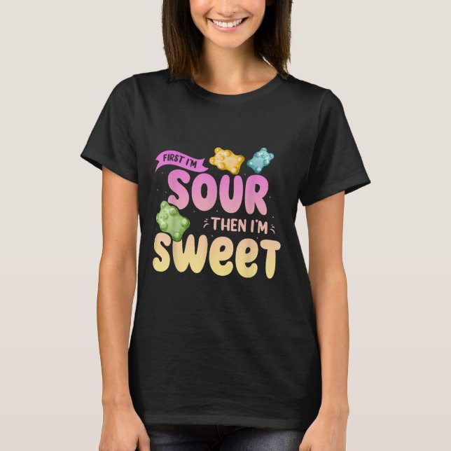 Camiseta Eu Estou Farto, Então Eu Estou Doce, Engraçada E E (Frente)