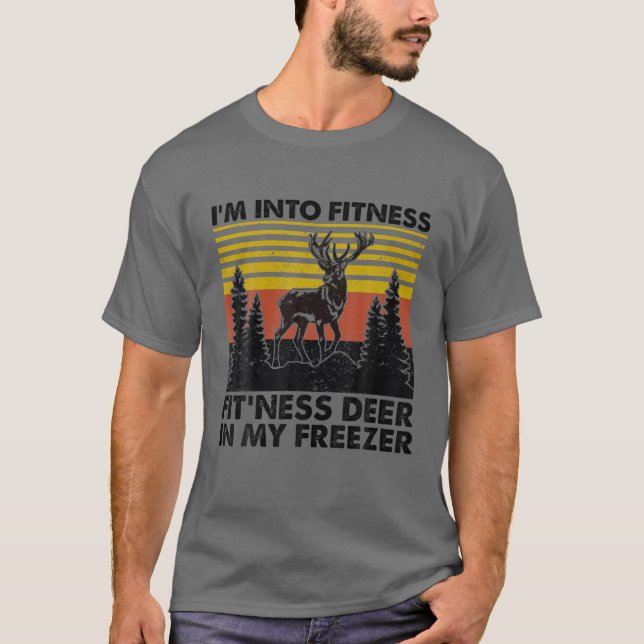 Camiseta Eu estou na Malhação Ajustado Deer em Meu Frio Hun (Frente)