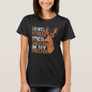 Camiseta Eu estou na Malhação Deer Freezer Funny Hunter Pai
