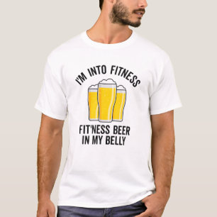 Camiseta Eu Estou Na Malhação, Encaixando Esta Cerveja No M