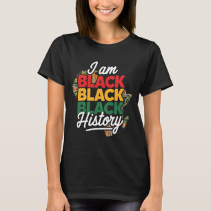 Camiseta Eu Estou Orgulhoso da História Negra Afro Melanina