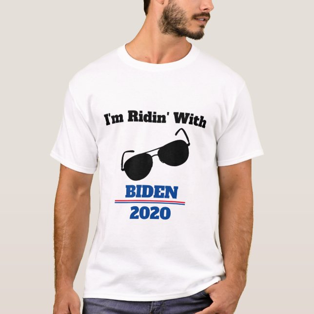 Camiseta Eu estou Ridin' com Biden em 2020 (Frente)