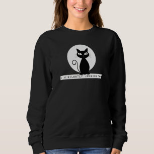 Camiseta Eu estou silenciosamente julgando você, "Cat Stare