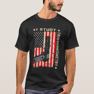 Camiseta Eu Estudo Arma De Arma De Arranhura No Segundo Tra
