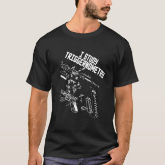 Camiseta Eu Estudo Arma De Arma De Arranjo Dizendo Roupa En