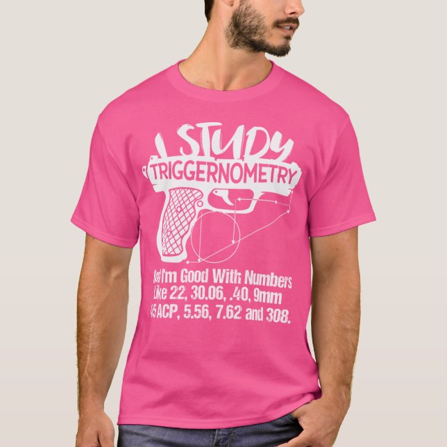 Camiseta Eu Estudo Boa Arrumação Com Números Gun Enthu (Frente)