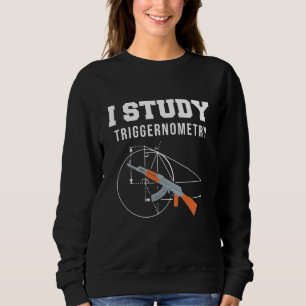 Camiseta Eu Estudo Trigonometria Tiro De Arma Campo De Ti