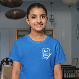 Camiseta Eu, Eu Próprio e IA, Garotas de Arte Branca Camise