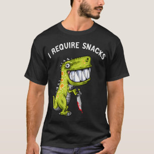 Camiseta Eu Exijo Lanches T Rex Dinossauro Meme Engraçado D