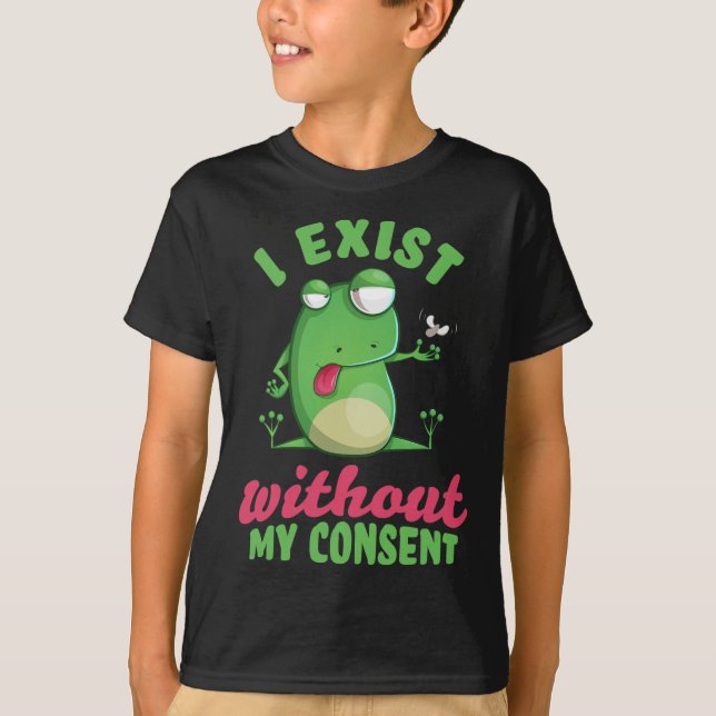 Camiseta Eu Existe Sem Meu Consentimento De Depressão De Sa (Frente)
