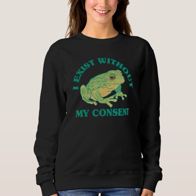 Camiseta Eu Existe Sem O Meu Consentimento Sapo Surreal Me (Frente)