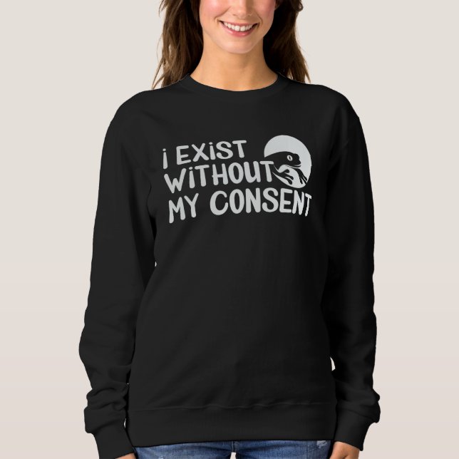 Camiseta Eu ExistO Sem Meu Consentimento Sapo Surreal Meme  (Frente)