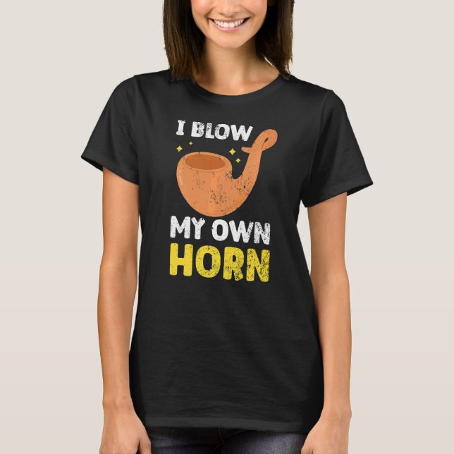 Camiseta Eu Explodi Meu Próprio Corno Rosh Hashanah Ano Nov (Frente)