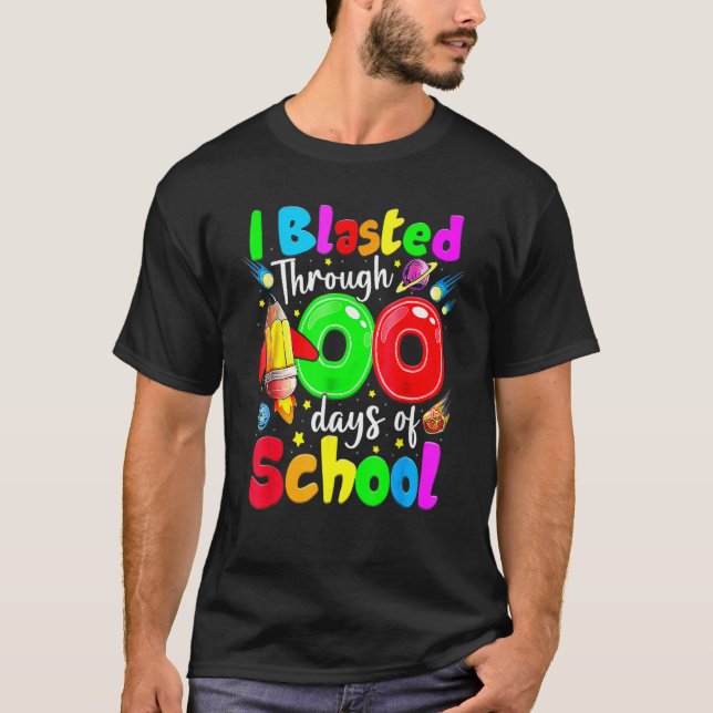 Camiseta Eu Explodi Por 100 Dias De Escola 100º Dia De Chá (Frente)