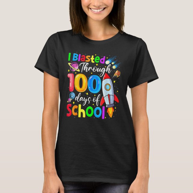 Camiseta Eu Explodi Por 100 Dias De Escola 100º Dia De Chá (Frente)