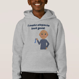 Camiseta "Eu faço a Alopecia parecer boa" com um bonitão de