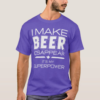 Camiseta Eu Faço a Cerveja Desaparecer Citação Engraçada