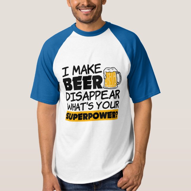 Camiseta Eu Faço A Cerveja Desaparecer Engraçada (Frente)