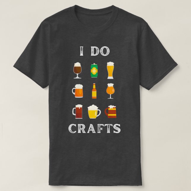 Camiseta Eu faço Artesanatos cerveja artesanato cerveja em  (Frente do Design)