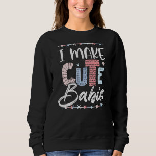 Camiseta Eu faço bebês bonitos pai de 2019s Pai do dia Gra