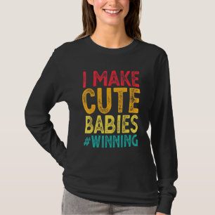 Camiseta Eu faço bebês fofos ganhando novo pai - Pai do beb