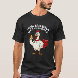 Camiseta Eu Faco Cocô no Café da Manhã! Qual é Seu Superpod