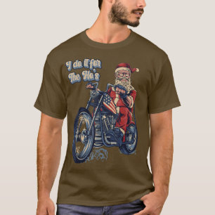 Camiseta eu faço isso para o Natal do "Engraçado Biker Papa