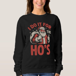 Camiseta Eu Faço Isso Pela Bolsa do Papai Noel Adulto Engra