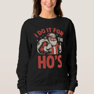 Camiseta Eu Faço Isso Pela Bolsa do Papai Noel Adulto Engra