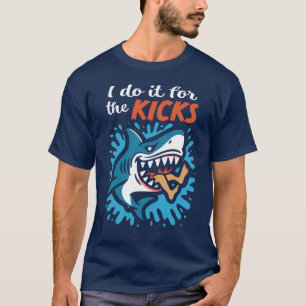 Camiseta Eu faço isso por adrenalina Tubarão