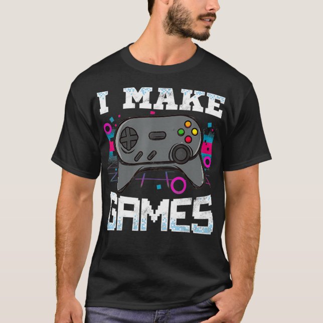 Camiseta Eu Faço Jogos Para O Presente Do Desenvolvedor De  (Frente)