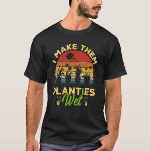 Camiseta Eu Faço-Lhes Planetas Molhados De Plantas Retro