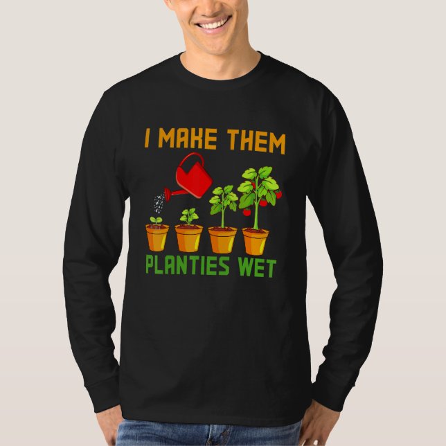 Camiseta Eu Faço-Lhes Planta Molhada (Frente)