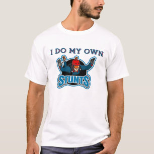 Camiseta Eu Faço Meus Próprios Estunts de Paraquedismo Engr