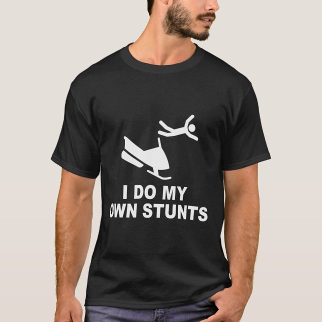Camiseta Eu faço minhas próprias acrobacias, capuz móvel de (Frente)