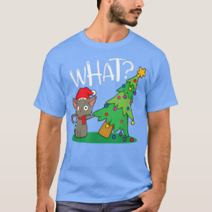 Camiseta Eu Faço O Que Eu Quero É O Meu Gato De Natal