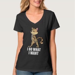 Camiseta Eu Faço O Que Eu Quero Gato Da Personalidade De Ga