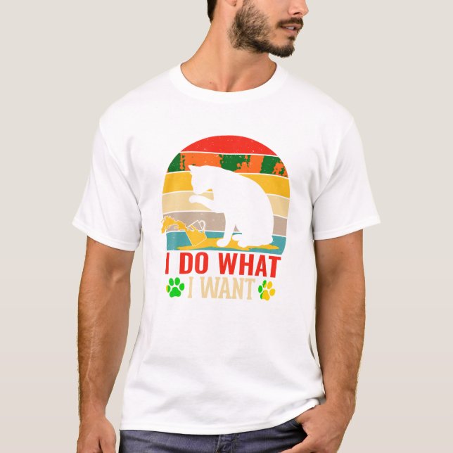 Camiseta Eu Faço O Que Eu Quero Gato Engraçado (Frente)