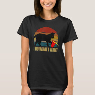 Camiseta Eu faço o que eu quero Gato Xícara Vermelha Pai G