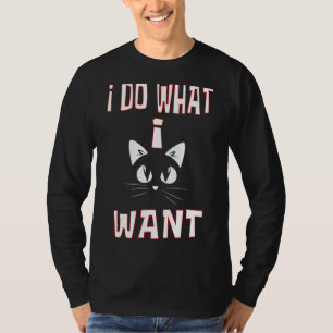 Camiseta Eu Faço O Que Quero Com Café Preto Café Gato Copo 